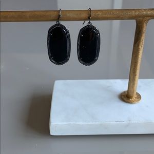 Kendra Scott gunmetal black Elle earrings